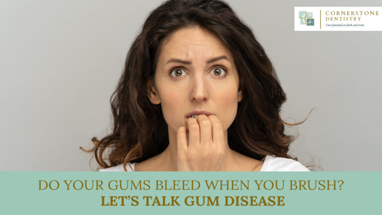 Bleeding gums are common, but they’re not something to ignore. Learn what it means, what causes it, and how Cornerstone Dentistry helps gums heal.